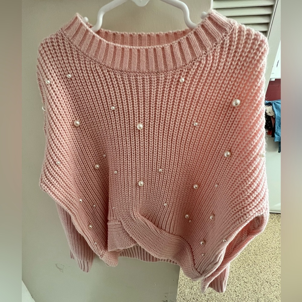 Girl - Pearl Ribbed Sweater